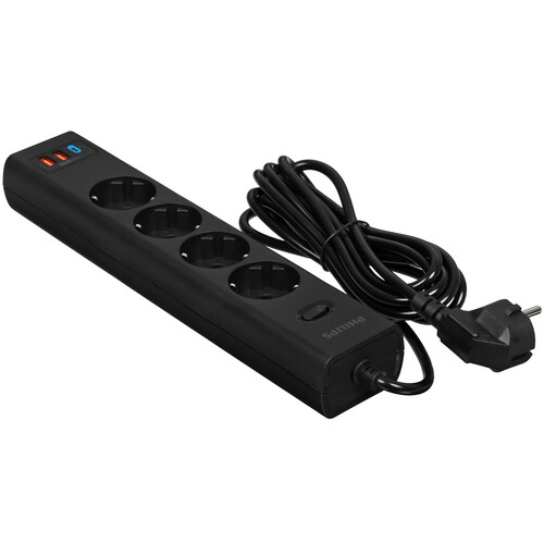 Купить Сетевой фильтр Philips CHP8246BA/51 черный  9158502. Характеристики, отзывы и цены в Донецке
