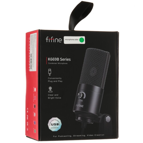 Купить Микрофон Fifine K669 зеленый  9925697. Характеристики, отзывы и цены в Донецке