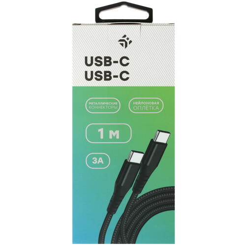 Купить Кабель круглый DEXP USB Type-C - USB Type-C черный 1 м  4834202. Характеристики, отзывы и цены в Донецке