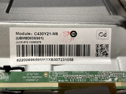 Купить LCD (В сборе) 43" для телевизора DEXP 43UCS1 (C430Y21-M8) [HV430QUB-F70] (Black)  9046191. Характеристики, отзывы и цены в Донецке