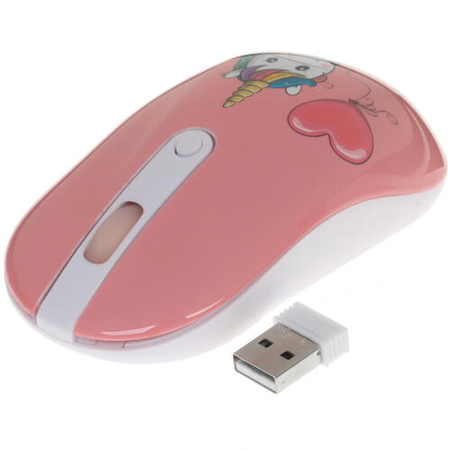 Купить Мышь+коврик беспроводная DEXP WM-201WU Unicorn  розовый  1387750. Характеристики, отзывы и цены в Донецке