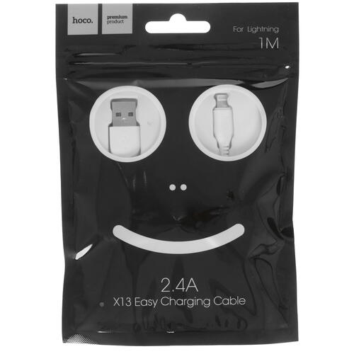 Купить Кабель круглый Hoco Lightning 8-pin - USB 2.0 Type-A белый 1 м  5452379. Характеристики, отзывы и цены в Донецке