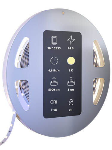 Купить Светодиодная лента Maytoni 24В 2835 4.8Вт/м 3000К 5м IP 20  9185090. Характеристики, отзывы и цены в Донецке