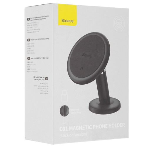 Купить Держатель автомобильный Baseus C01 Magnetic (Stick-on Version) черный  5493844. Характеристики, отзывы и цены в Донецке