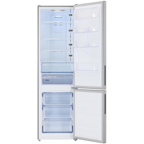 Купить Холодильник с морозильником  DEXP B4-39AMA серебристый  9049275. Характеристики, отзывы и цены в Донецке