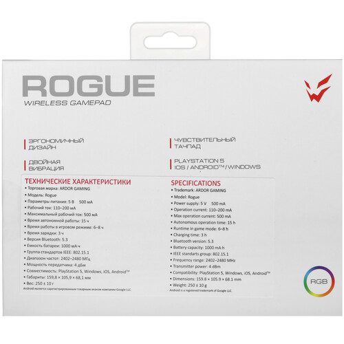 Купить Геймпад беспроводной/проводной ARDOR GAMING Rogue белый  9267761. Характеристики, отзывы и цены в Донецке