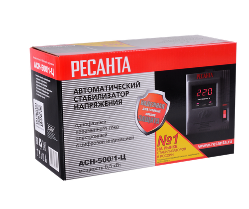 Купить Стабилизатор напряжения Ресанта АСН-500/1-Ц  7900725. Характеристики, отзывы и цены в Донецке