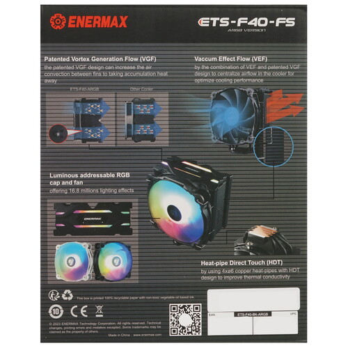 Купить Кулер для процессора Enermax ETS-F40-FS ARGB Edition  5615125. Характеристики, отзывы и цены в Донецке