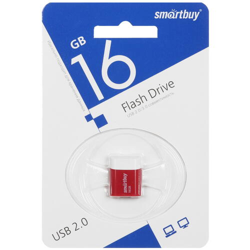 Купить Память USB Flash 16 ГБ Smartbuy LARA [SB16GBLARA-R]  5453697. Характеристики, отзывы и цены в Донецке