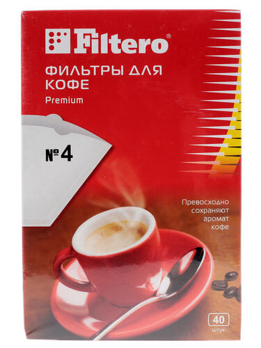 Купить Одноразовые фильтры Filtero Premium №4 белый  1105235. Характеристики, отзывы и цены в Донецке