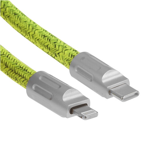 Купить Кабель круглый Hoco Lightning 8-pin - USB Type-C зеленый 1.8 м  9244476. Характеристики, отзывы и цены в Донецке