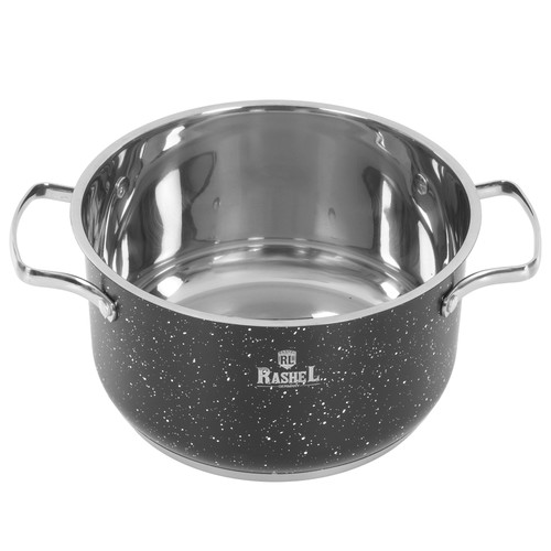 Купить Кастрюля Rashel Стефани R-407v 4.7 л 22 см черный  9320939. Характеристики, отзывы и цены в Донецке
