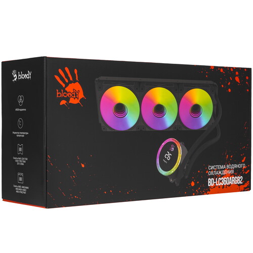 Купить Система охлаждения Bloody BD-LC360ARGB2 черная  9244228. Характеристики, отзывы и цены в Донецке