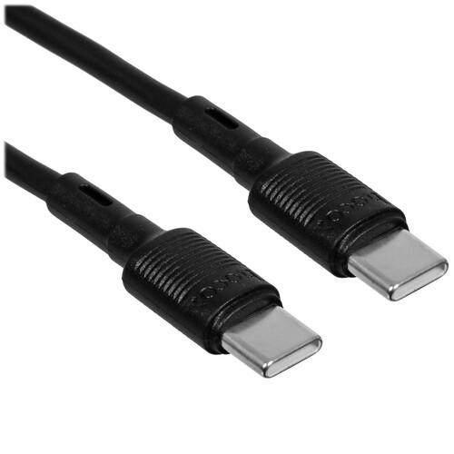 Купить Кабель круглый Hoco USB Type-C - USB Type-C черный 1 м  5474994. Характеристики, отзывы и цены в Донецке