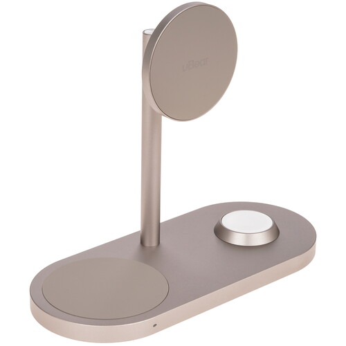 Купить Беспроводное зарядное устройство uBear Stage Pro 3-in-1 бежевый  9240478. Характеристики, отзывы и цены в Донецке