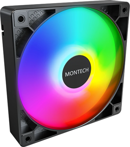 Купить Вентилятор Montech GF120 ARGB PWM [GF120BK] черный  5620670. Характеристики, отзывы и цены в Донецке