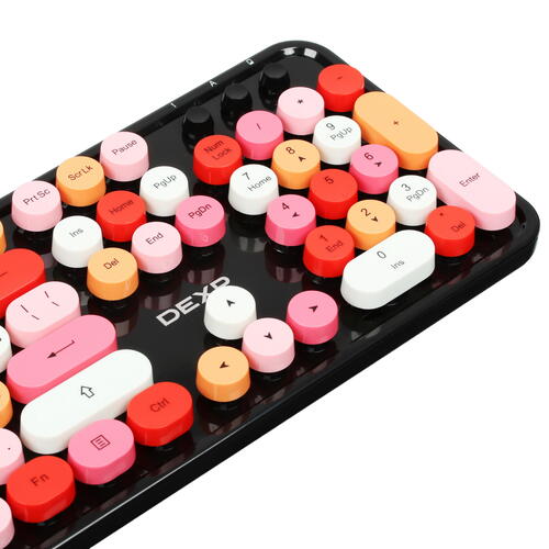 Купить Клавиатура+мышь беспроводная   DEXP Black Candy черный  5410046. Характеристики, отзывы и цены в Донецке
