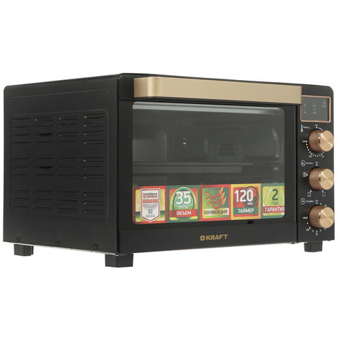 Купить Мини-печь Kraft KF-MO 3506 KGLB черный  8108439. Характеристики, отзывы и цены в Донецке