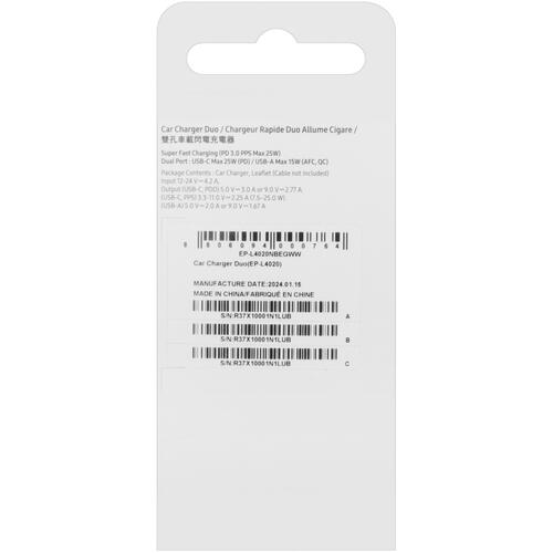 Купить Автомобильное ЗУ Samsung Duo EP-L4020 черный  9109984. Характеристики, отзывы и цены в Донецке