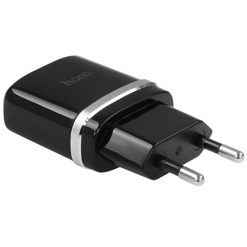Купить Сетевое зарядное устройство Hoco C12 Smart черный  5367546. Характеристики, отзывы и цены в Донецке