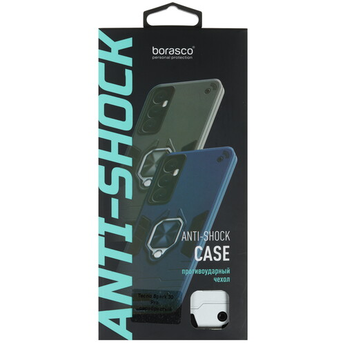 Купить Накладка  BoraSCO Anti-Shok Case для Tecno SPARK 30 Pro серебристый  5601798. Характеристики, отзывы и цены в Донецке