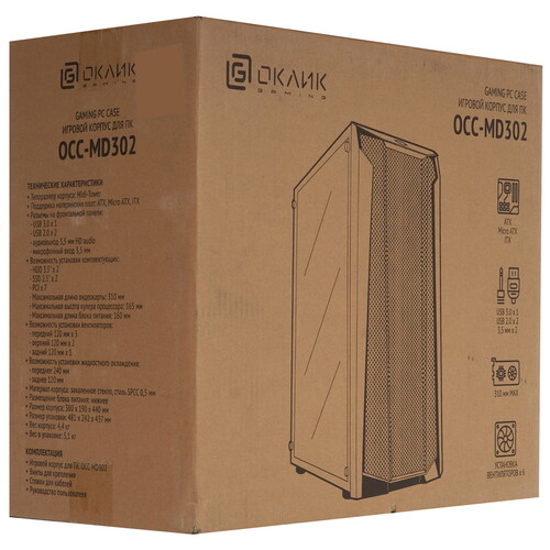 Купить Корпус Oklick OCC-MD302  9211204. Характеристики, отзывы и цены в Донецке