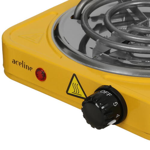 Купить Плита компактная электрическая Aceline CS-010y желтый  5414655. Характеристики, отзывы и цены в Донецке