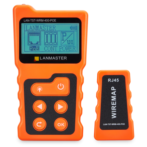 Купить Кабельный тестер Lanmaster LAN-TST-WRM-400-POE  9245017. Характеристики, отзывы и цены в Донецке