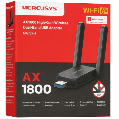 Купить Wi-Fi адаптер Mercusys MA72XH  9276973. Характеристики, отзывы и цены в Донецке