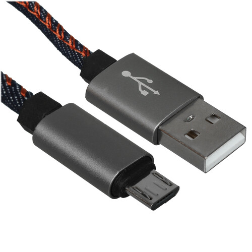 Купить Кабель круглый REXANT micro USB - USB 2.0 Type-A синий 1 м  5479546. Характеристики, отзывы и цены в Донецке