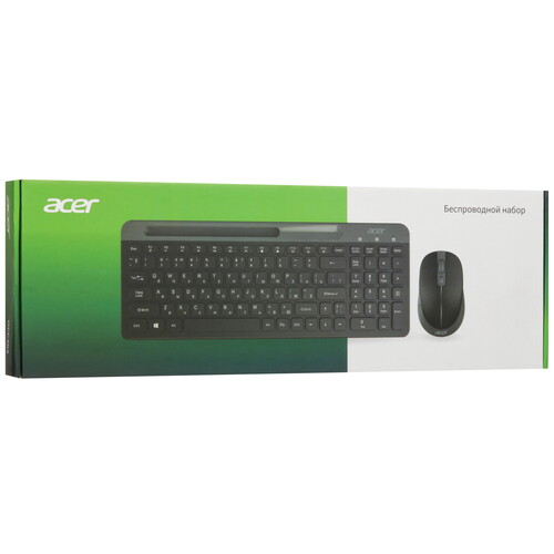 Купить Клавиатура+мышь беспроводная   Acer OCC402 черный  9303814. Характеристики, отзывы и цены в Донецке