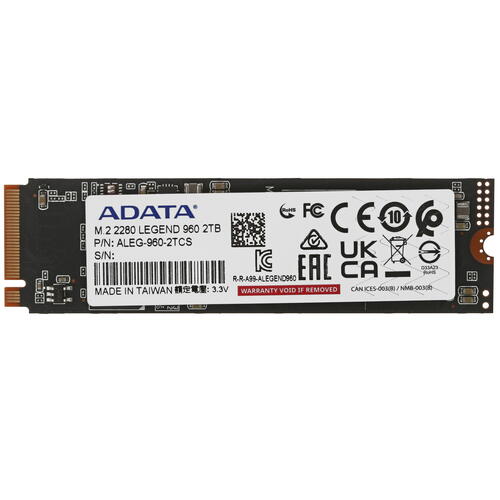 Купить 2000 ГБ M.2 NVMe накопитель ADATA LEGEND 960 [ALEG-960-2TCS]  5076977. Характеристики, отзывы и цены в Донецке