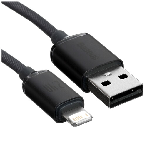Купить Кабель круглый Baseus Lightning 8-pin - USB 2.0 Type-A черный 1.2 м  9167050. Характеристики, отзывы и цены в Донецке