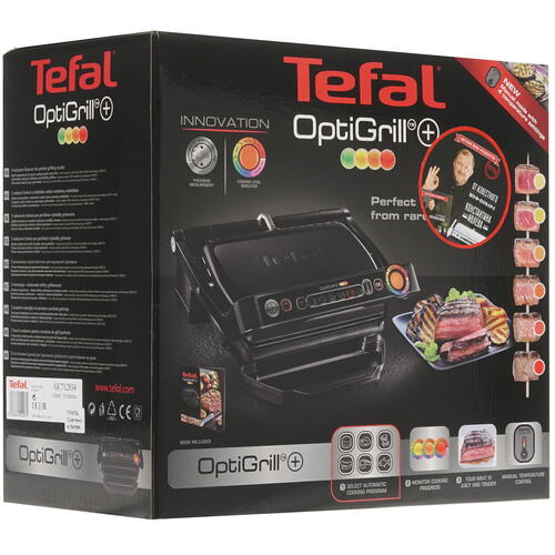 Купить Гриль Tefal GC712834 Optigrill+ черный  8128188. Характеристики, отзывы и цены в Донецке