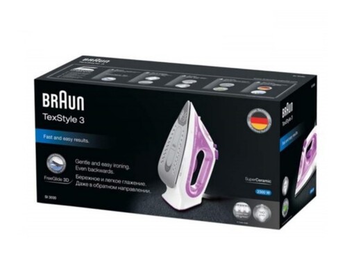 Купить Утюг Braun SI3030PU белый  5485303. Характеристики, отзывы и цены в Донецке