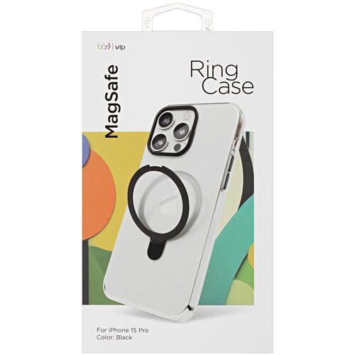 Купить Накладка  VLP Ring Case для Apple iPhone 15 Pro черный/прозрачный  5426115. Характеристики, отзывы и цены в Донецке