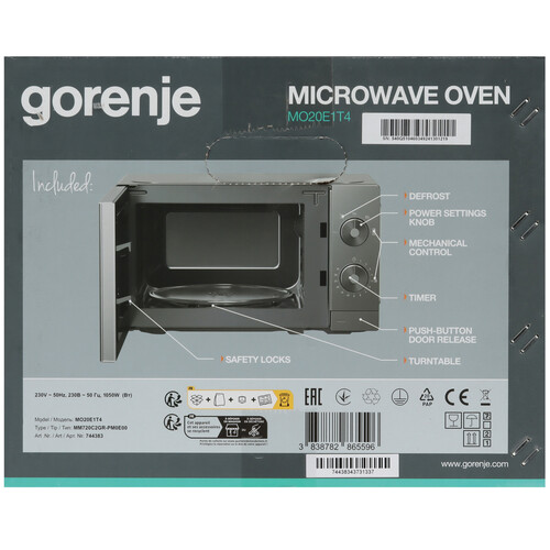 Купить Микроволновая печь Gorenje MO20E1T4 серый  9185841. Характеристики, отзывы и цены в Донецке