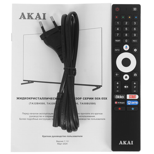 Купить 50" (126 см) Телевизор Akai TA50BU500 черный  9187784. Характеристики, отзывы и цены в Донецке