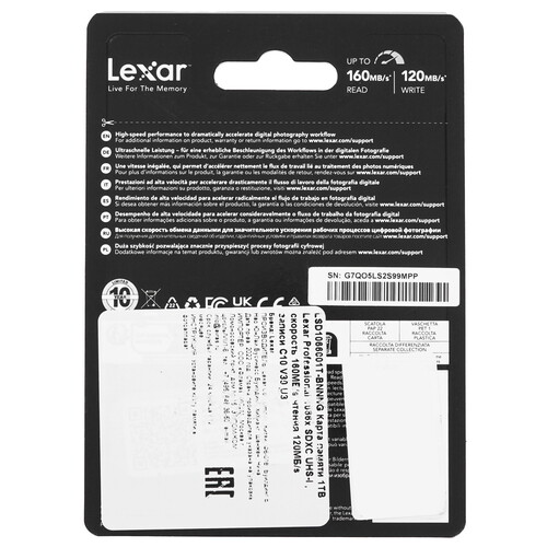 Купить Карта памяти Lexar Professional SDXC 1024 ГБ [LSD1066001T-BNNNG]  5471249. Характеристики, отзывы и цены в Донецке