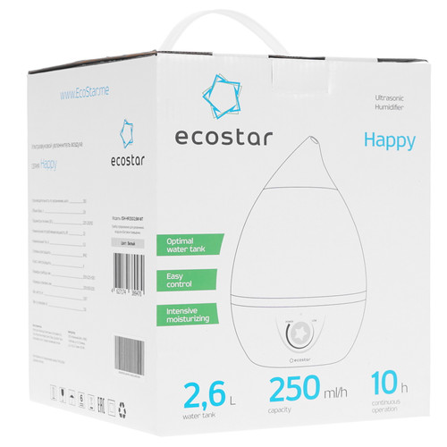 Купить Увлажнитель воздуха EcoStar ESH-HP250/2.6M-WT  9958721. Характеристики, отзывы и цены в Донецке