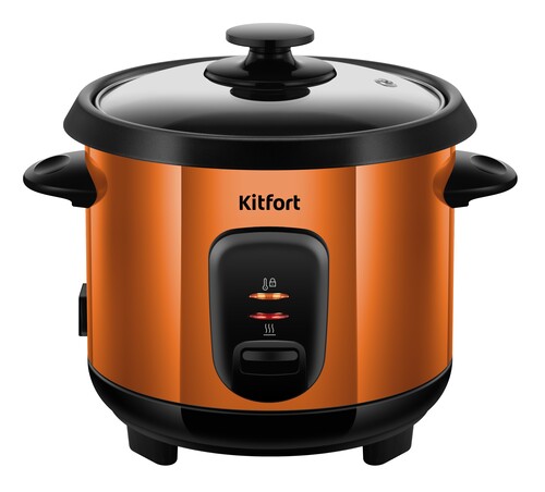 Купить Рисоварка Kitfort КТ-232 оранжевый  9285157. Характеристики, отзывы и цены в Донецке