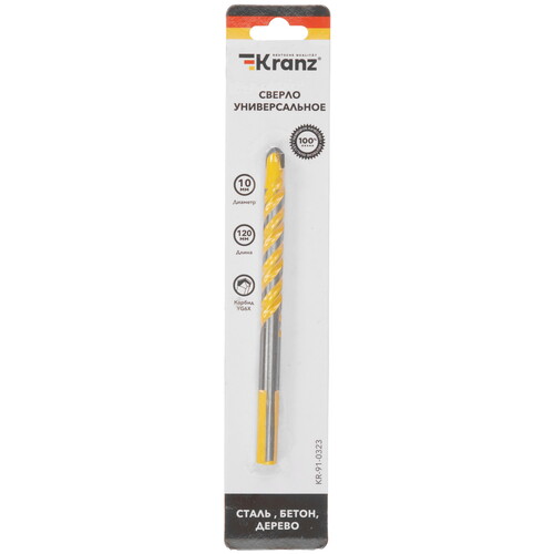 Купить Сверло спиральное Kranz KR-91-0323  9117320. Характеристики, отзывы и цены в Донецке