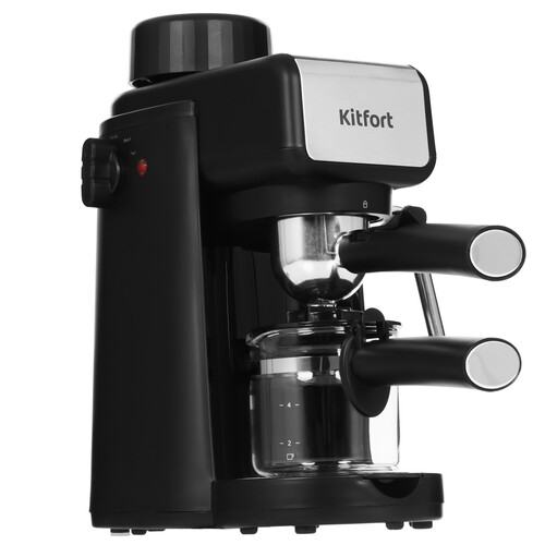 Купить Кофеварка рожковая Kitfort КТ-7259 черный  9129644. Характеристики, отзывы и цены в Донецке