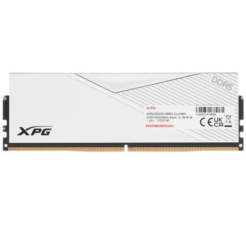 Купить Оперативная память ADATA XPG Lancer [AX5U5200C388G-CLAWH] 8 ГБ  5096478. Характеристики, отзывы и цены в Донецке