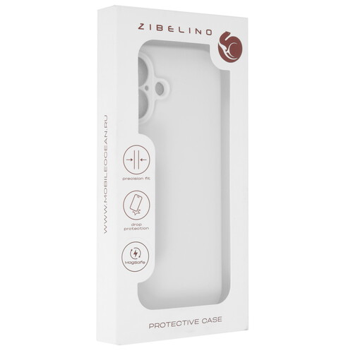 Купить Накладка  Zibelino Soft Case для Apple iPhone 16 белый  9274575. Характеристики, отзывы и цены в Донецке