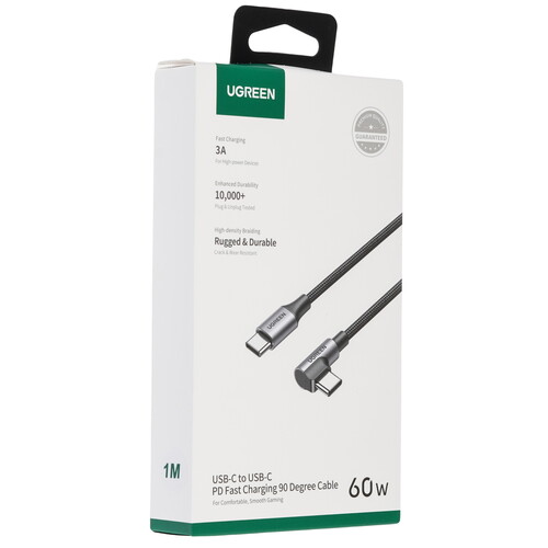 Купить Кабель круглый Ugreen USB Type-C - USB Type-C черный 1 м  9155056. Характеристики, отзывы и цены в Донецке
