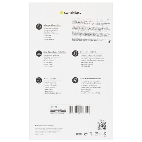 Купить Накладка  SwitchEasy City M для Apple iPhone 15 Pro разноцветный/прозрачный  9106790. Характеристики, отзывы и цены в Донецке