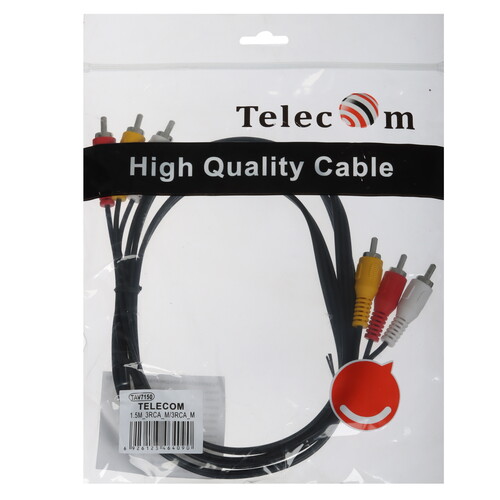 Купить Кабель   Telecom RCA x3 - RCA x3 черный  5471369. Характеристики, отзывы и цены в Донецке
