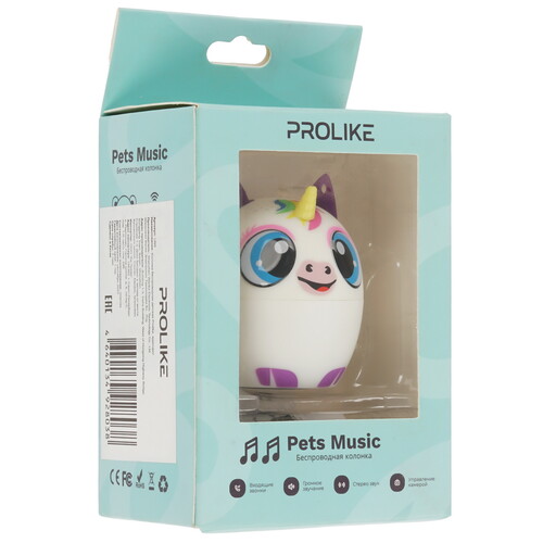 Купить Портативная колонка Prolike единорог, белый  9099011. Характеристики, отзывы и цены в Донецке