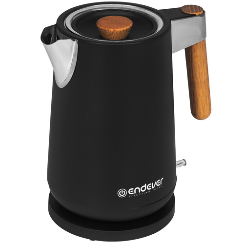 Купить Электрочайник Endever KR-372S черный  9207963. Характеристики, отзывы и цены в Донецке